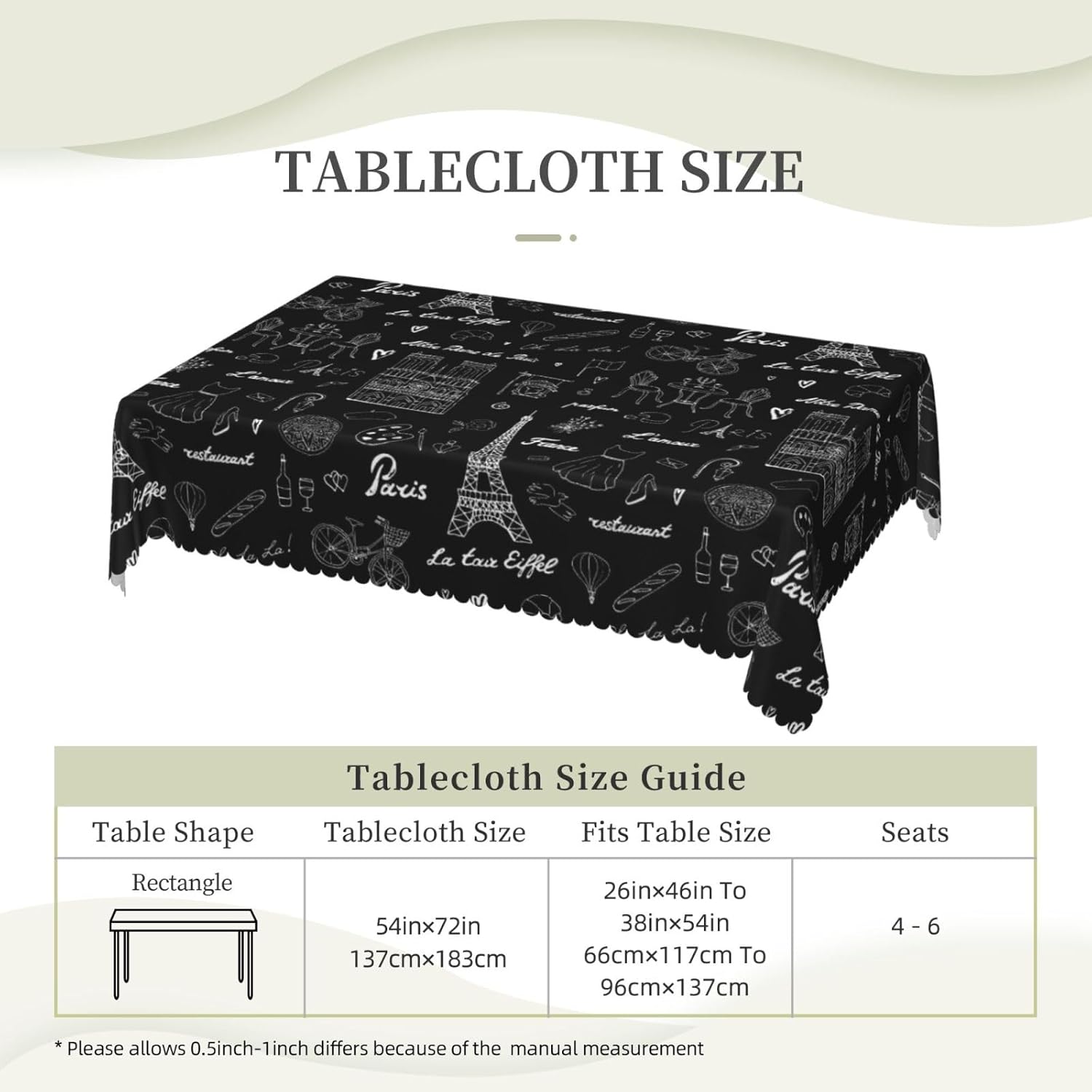 Eiffel Tower Tablecloth France - Home Textiles Paris recension och pris