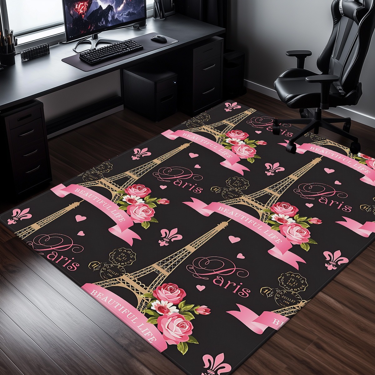 Paris Eiffel Tower Rose Pink C - Home Textiles Paris recension och pris
