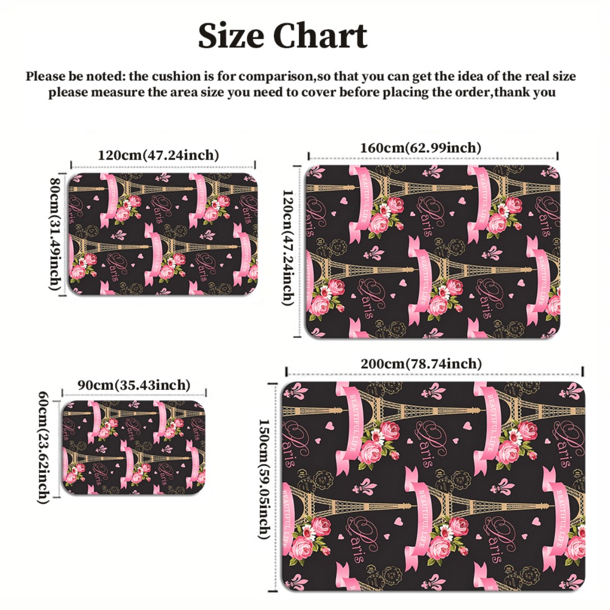 Paris Eiffel Tower Rose Pink C - Home Textiles Paris recension och pris