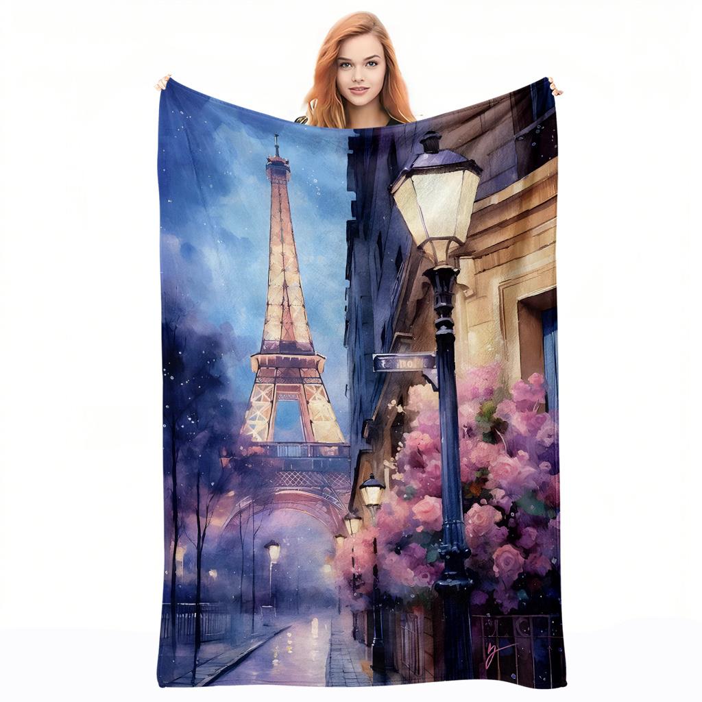 Paris Night Scene Pattern Flan - Home Textiles Paris recension och pris