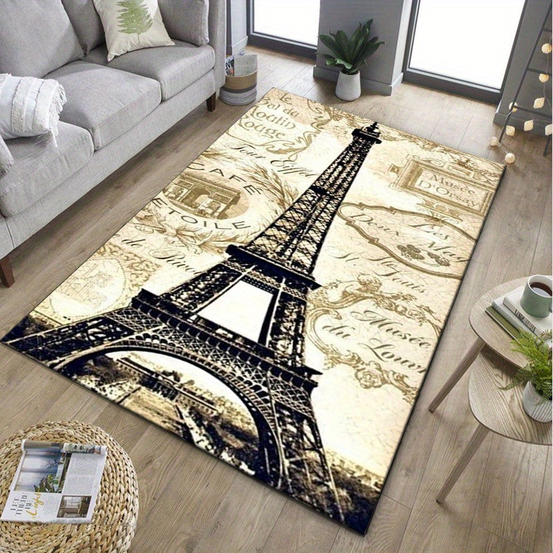 Eiffel Tower Paris Themed Rug  - Home Textiles Paris recension och pris