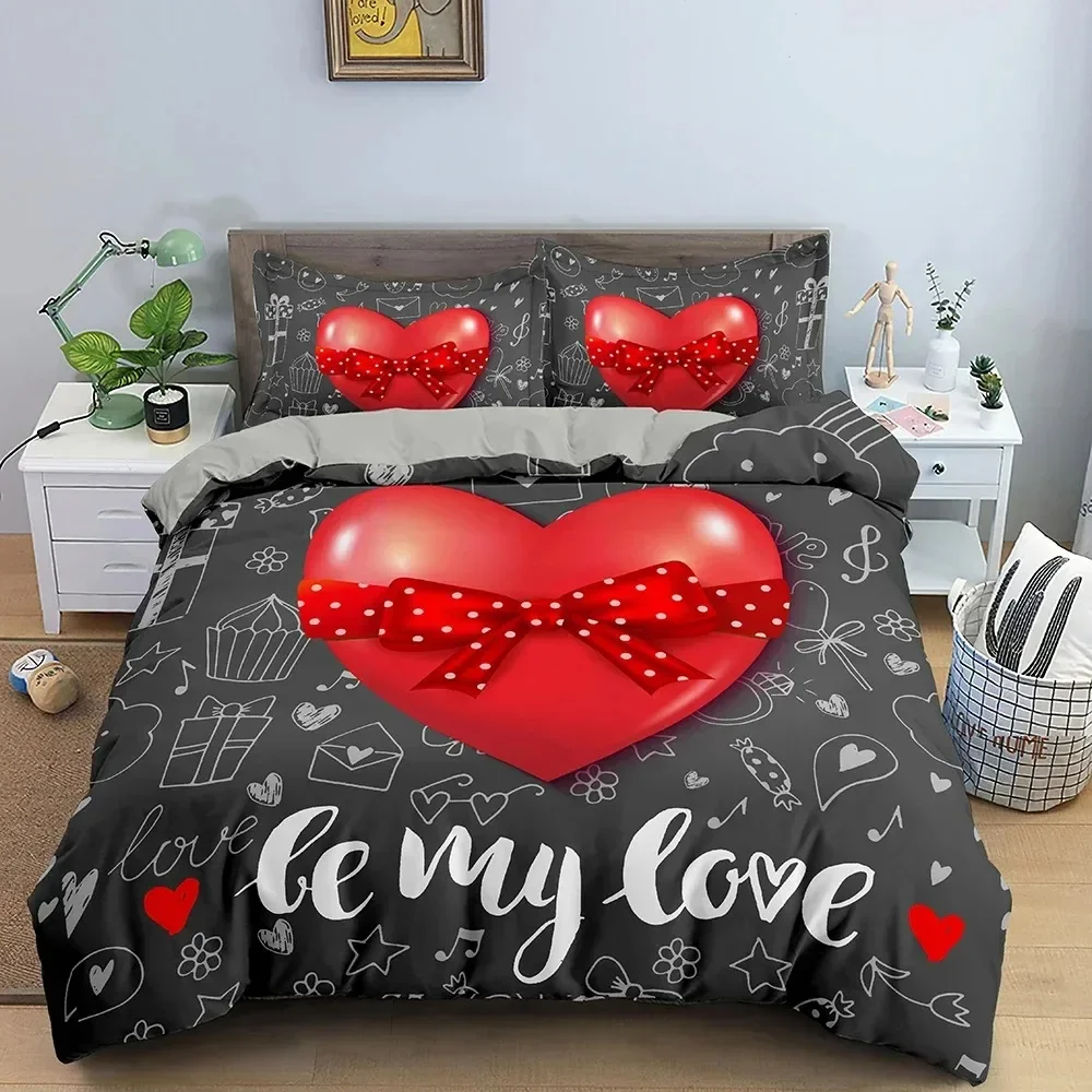 3D Love Heart Duvet Cover Pari - Home Textiles Paris recension och pris