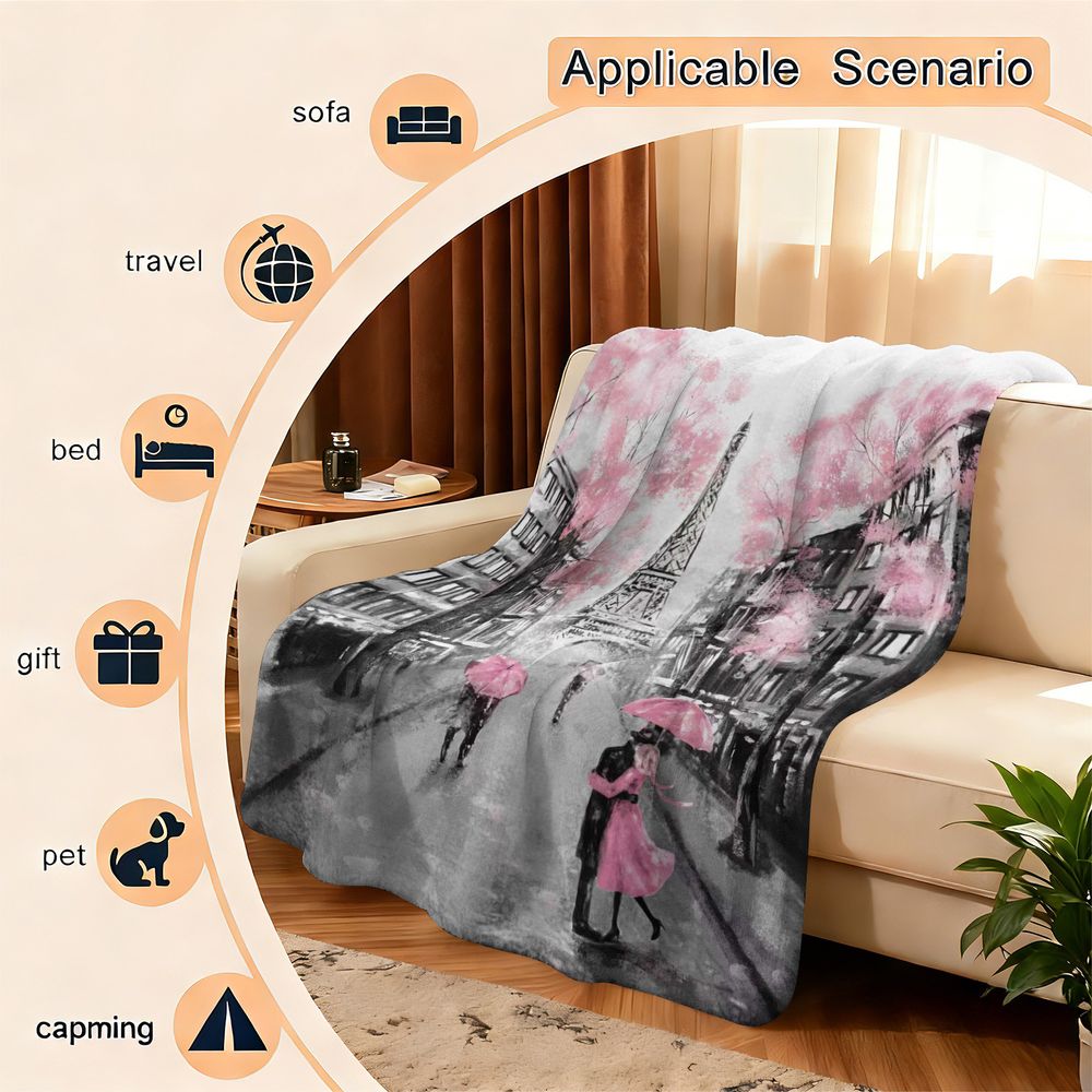 Paris Rainy Day Romantic Flann - Home Textiles Paris recension och pris