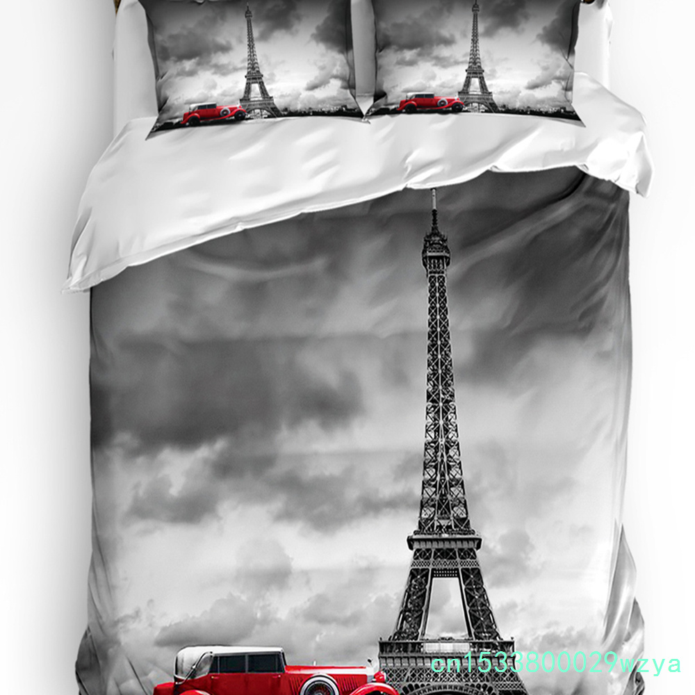 Paris Eiffel Tower With Red Ca - Home Textiles Paris recension och pris